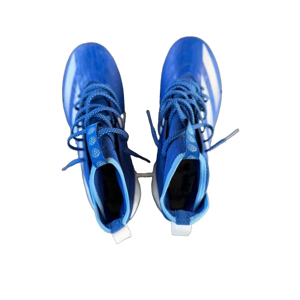 Adidas ADIZERO FOOTBALL CLEATS Men's Size 9 1/2 Royal Blue/White